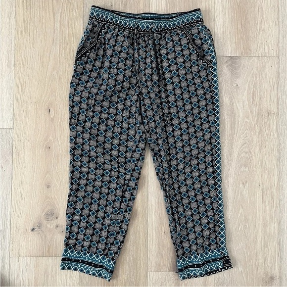 Anthropologie Pants Womens Sz XS Boho Jogger Bohemian Pull On Geometric *A24 - Picture 3 of 3